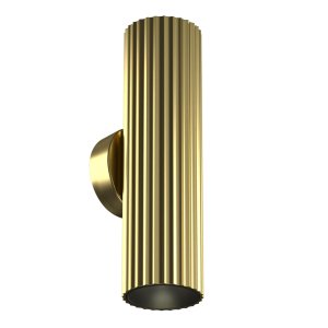 CALIPSO kinkiet tuba ryflowana mosiądz 2xGU10 C106WL-02-GU10-BS