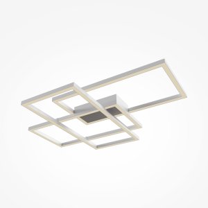 RIDA lampa sufitowa biała świecące prostokątne ramki LED 78W 3000K 4000K MOD015CL-L80WK