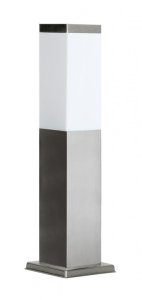 INOX KWADRATOWA SS802-450 lampa ogrodowa stojąca 45cm 1xE27 IP44