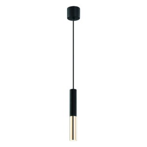 Slimi S Nero / Gold lampa wisząca 1xG9 czarny