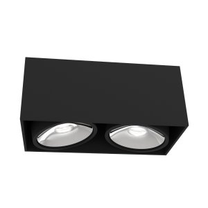 Cardi II Nero / Ufo Cromo oprawa natynkowa 2xGU10 czarny