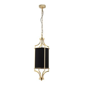 Lunga Gold / Nero lampa wisząca 1xE27 złoty