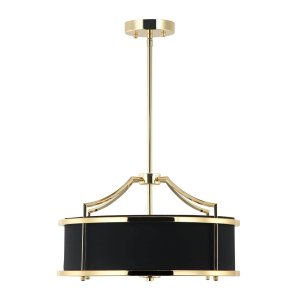 Stanza Gold / Nero S lampa wisząca 3xE27 złoty