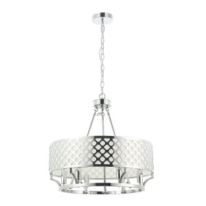 Verno Cromo lampa wisząca 6xE14 chrom