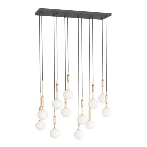 Ero XII Gold 80X25 lampa wisząca 12xG9 złoty