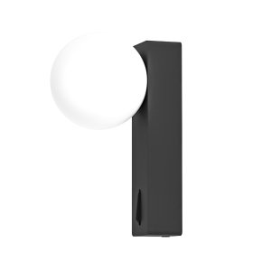 Boletta Parette Nero Switch kinkiet 1xG9 czarny