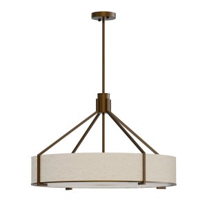 Doretto Chocco 70 lampa wisząca 6xE27 brązowy