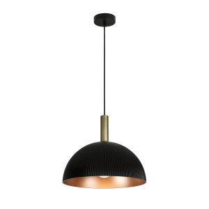 LANTA lampa wisząca czarno-złota 40cm 1xE27 PND-23906-1-BK-GD