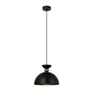 PEGAI lampa wisząca czarno-złota 30cm 1xE27 PND-62221-1-BK