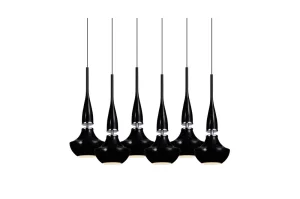TASOS 6 LAMPA WISZACA BLACK 6xE14 max 40W czarny
