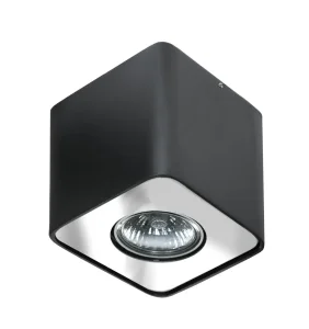 NINO 1 BLACK/CHROM PLAFON oprawa natynkowa 1xGU10 max 40W czarny
