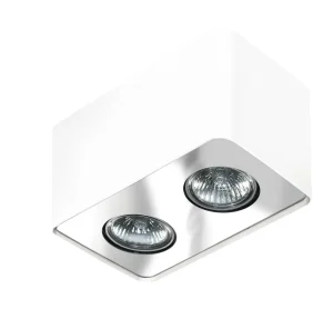 NINO 2 WHITE/CHROM PLAFON oprawa natynkowa 2xGU10 max 40W biały