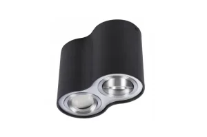 BROSS 2 BK/ALU PLAFON oprawa natynkowa 2xGU10 max 40W czarny