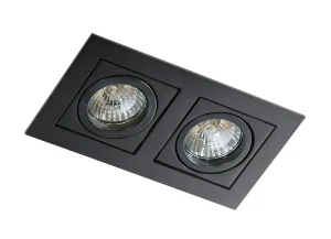 PACO 2 BK WPUST oprawa wpuszczana 2xGU10 max 40W czarny