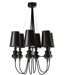 BAROCO 6 BLACK WISZACA LAMPA 6xE14 max 11W czarny