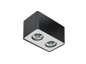 NINO 2 BLACK/ALU PLAFON oprawa natynkowa 2xGU10 max 40W czarny