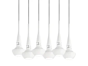 TASOS 6 WHITE LAMPA WISZACA 6xE14 max 40W biały