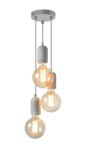 VOLTA 3 lampa wisząca 3xE27 max 40W szary