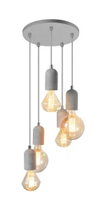 VOLTA 5 lampa wisząca 5xE27 max 40W szary