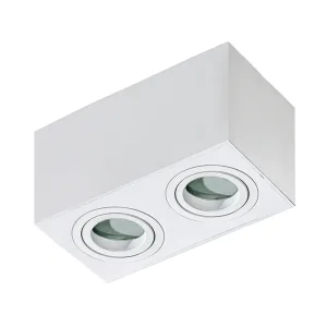 BRANT 2 SQUARE IP44 WHITE 2xGU10 max 40W biały