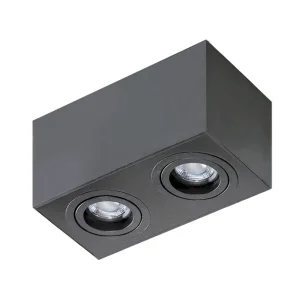 BRANT 2 SQUARE BLACK oprawa natynkowa 2xGU10 max 40W czarny