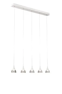 DALMATIA 5 WHITE lampa wisząca 26W LED 3000K biały