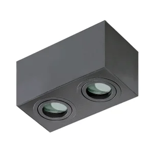 BRANT 2 SQUARE IP44 BLACK 2xGU10 max 40W czarny