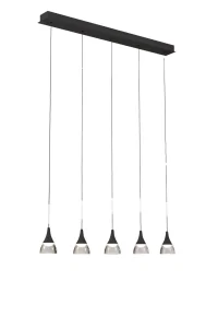 DALMATIA 5 BLACK lampa wisząca 26W LED 3000K czarny