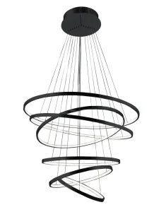 WHEEL 6 LONG DIMM BLACK lampa wisząca 122W LED 2700K czarny