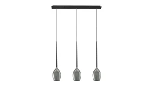 IZZA 3 SMOKY lampa wisząca 3xE14 max 40W przeźroczysty