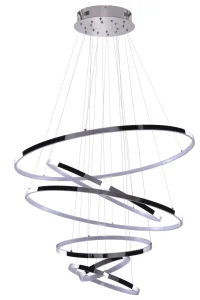 WHEEL 6 LONG DIMM CHROME lampa wisząca 122W LED 2700K