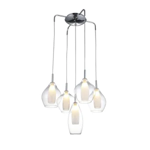AMBER MILANO 5 (CLEAR) lampa wisząca 5xG9 max 40W przeźroczysty