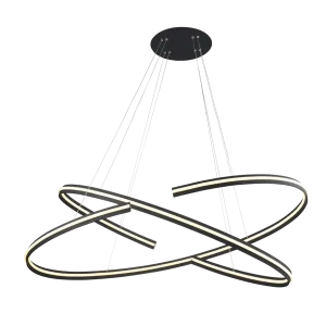 ALESSIA XL BK lampa wisząca 76W LED 3000K czarny