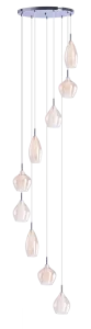 AMBER MILANO 9 BRASS lampa wisząca 9xG9 max 40W mosiądz