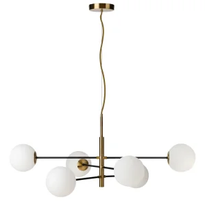 OVIEDO 6 GO/BK lampa wisząca 6xG9 max 36W złoty