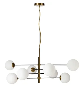 OVIEDO 8 GO/BK lampa wisząca 8xG9 max 48W złoty