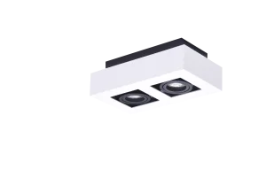 NIKEA 2 GU10 WH/BK oprawa natynkowa 2xGU10 max 40W biały