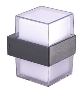 LARS SQUARE WALL 4000K DGR kinkiet 13W LED IP44 grafitowy