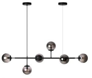 HELIOS 6 BK lampa wisząca 6xG9 max 36W czarny