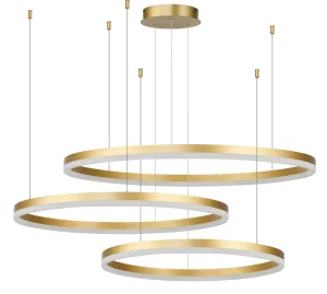 HALO PENDANT 100+80+60 GO lampa wisząca 120W LED 3000K złoty