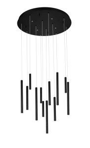 ILIOS 12 PENDANT 3-STEP DIMM BK lampa wisząca 64W LED 3000K czarny