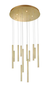 ILIOS 12 PENDANT 3-STEP DIMM GO lampa wisząca 64W LED 3000K złoty