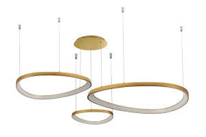 AMANDA PENDANT 42+62+82 CCT SWITCH DIMM GO lampa wisząca 140W LED złoty