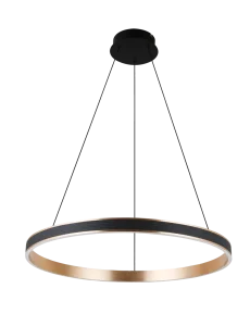 RIO 80 3-STEP DIMM BK/GO lampa wisząca 58W LED 3000K czarny
