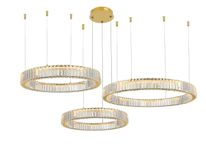 SPARK PENDANT 40+60+80 DIMM GO lampa wisząca 144W LED 3000K złoty