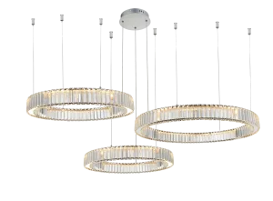SPARK PENDANT 40+60+80 DIMM CH lampa wisząca 144W LED 3000K chrom
