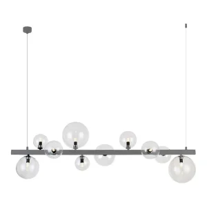 BUBBLES GLASS SHADES SET 10 CLEAR przeźroczysty