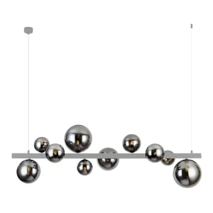 BUBBLES GLASS SHADES SET 10 SMOKY przeźroczysty