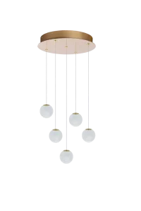 EDEM 5 ROUND GO lampa wisząca 21W LED 3000K złoty