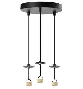 LUCAS BASE 3R PENDANT GU10 BK lampa wisząca 3xGU10 max 50W czarny